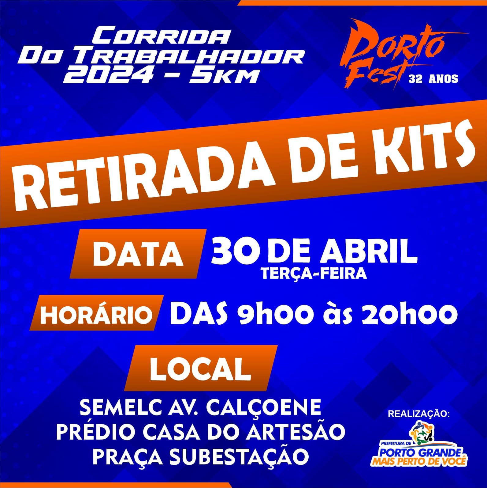 KITS PARA CORRIDA DO TRABALHADOR – PORTO FEST 